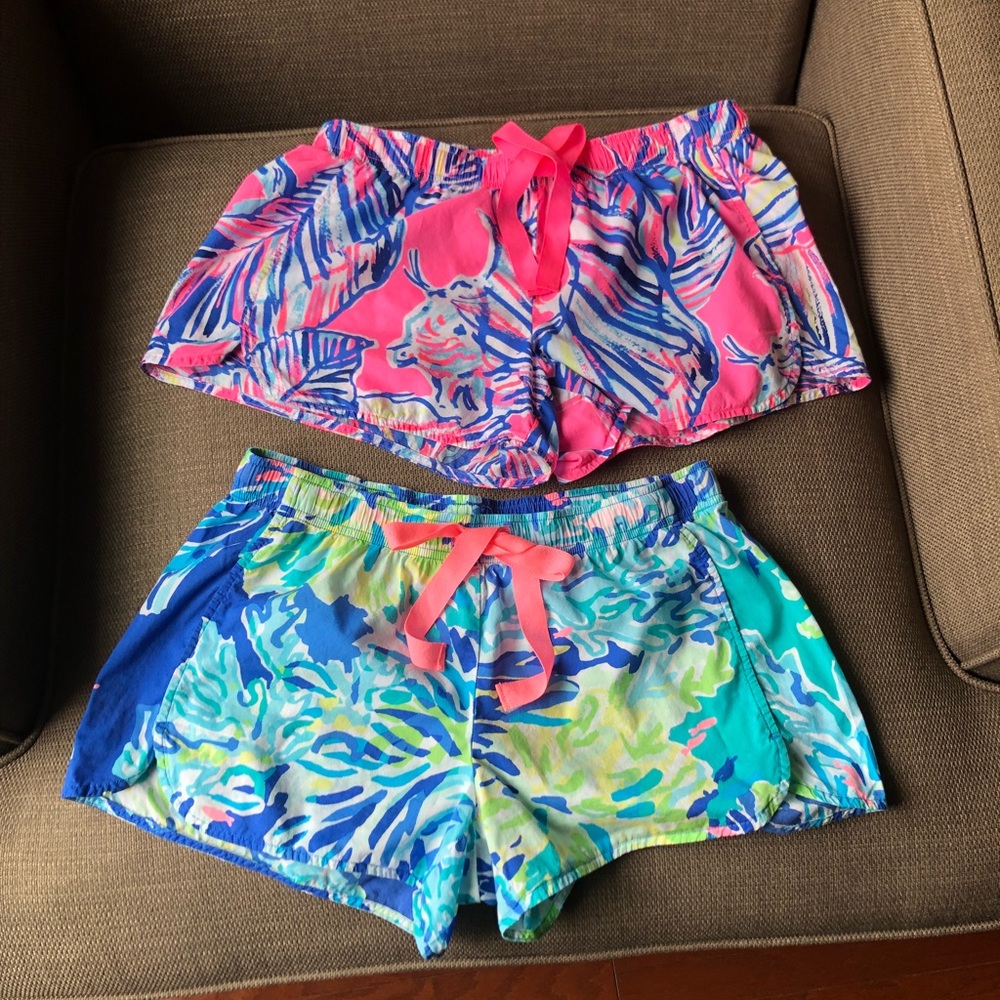 2 PAIR Lilly Pulitzer Pajama Shorts